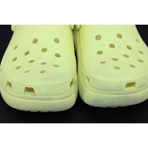 CROCS CLASSIC CRUSH CLOG iconic crocs wedge comfort in yellow Youth 3 Girls - Picture 5 of 11
